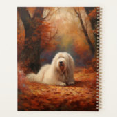 Oud Engels herdershond in herfstbladeren Herfst In Planner (Achterkant)