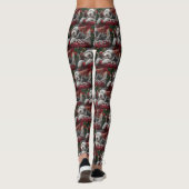 Oud Engels herdershond Kerstfeest Leggings (Achterkant)