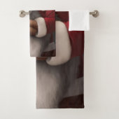 Oud Engels herdershond met sinterklaas feestelijk Bad Handdoek (Insitu)