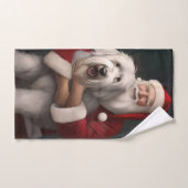 Oud Engels herdershond met sinterklaas feestelijk Bad Handdoek (Handdoek)