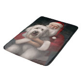 Oud Engels herdershond met sinterklaas feestelijk Badmat (Gekanteld)