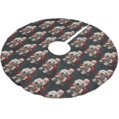 Oud Engels herdershond met sinterklaas feestelijk Kerstboom Rok (Gekanteld)