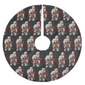 Oud Engels herdershond met sinterklaas feestelijk Kerstboom Rok (Voorkant)