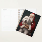 Oud Engels herdershond met sinterklaas feestelijk Planner (Display)