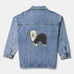 Oud Engels herdershond mijn vriend Denim Jacket