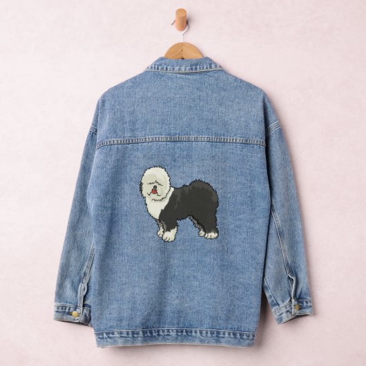 Oud Engels herdershond mijn vriend Denim Jacket (Hangar)