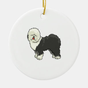 Oud Engels herdershond mijn vriend Keramisch Ornament