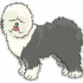 Oud Engels herdershond mijn vriend Sticker (Voorkant)