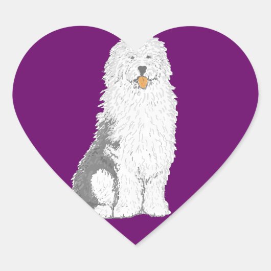 Oud Engels herdershond stickers verschillende vorm (Voorkant)