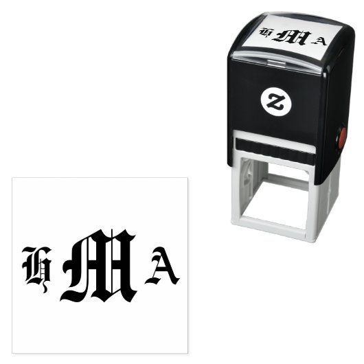 Oud Engels Initialen - Zelfinkt Stempel (In situ)