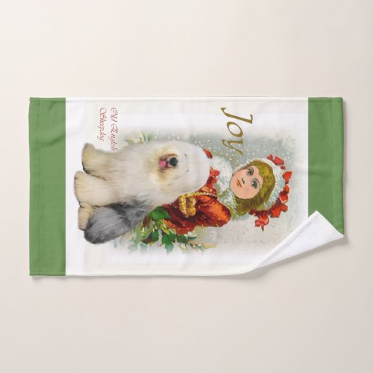 Oud Engels kerstfeest Bad Handdoek (Handdoek)