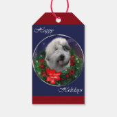 Oud Engels kerstfeest Cadeaulabel (Achterkant)