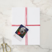 Oud Engels kerstfeest Cadeaulabel (Met Touw)