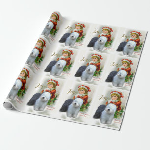 Oud Engels kerstfeest Cadeaupapier