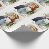 Oud Engels kerstfeest Cadeaupapier (Hoek)