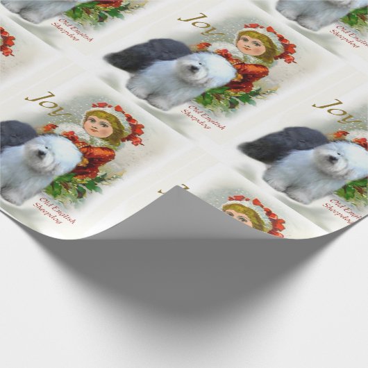 Oud Engels kerstfeest Cadeaupapier (Hoek)