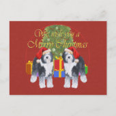 Oud Engels kerstfeest Feestdagenkaart (Voorkant)