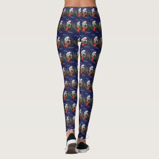 Oud Engels kerstfeest Leggings (Achterkant)