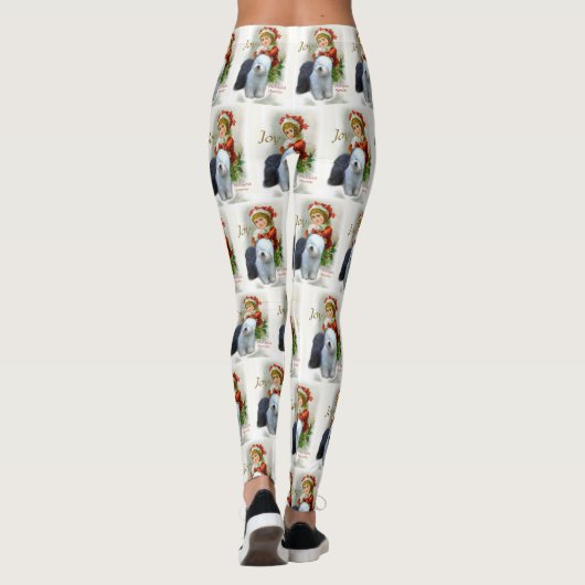 Oud Engels kerstfeest Leggings (Achterkant)