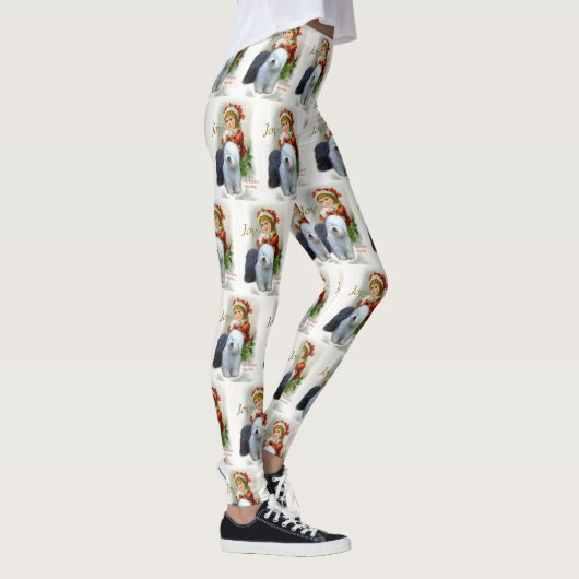 Oud Engels kerstfeest Leggings (Rechts)