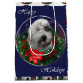 Oud Engels kerstfeest Medium Cadeauzakje (Achterkant)