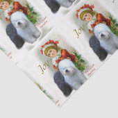 Oud Engels kerstfeest Tissuepapier (Detail)