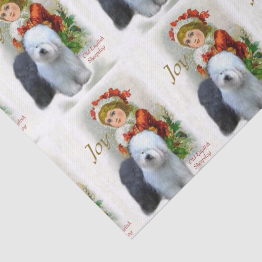 Oud Engels kerstfeest Tissuepapier (Detail)