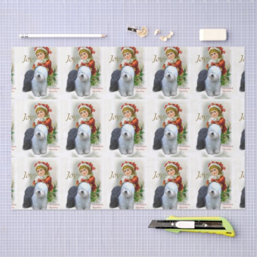 Oud Engels kerstfeest Tissuepapier (Craft)