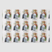 Oud Engels kerstfeest Tissuepapier (Voorkant)