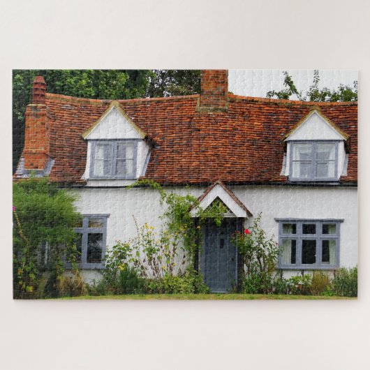 Oud Engels Land House Rustic Building Legpuzzel (Horizontaal)