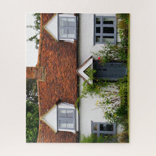 Oud Engels Land House Rustic Building Legpuzzel (Verticaal)