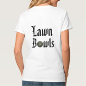 Oud Engels Lawn Bowls tekst ontwerp, T-shirt (Achterkant)