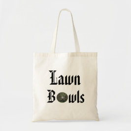 Oud Engels Lawn Bowls tekst ontwerp, Tote Bag
