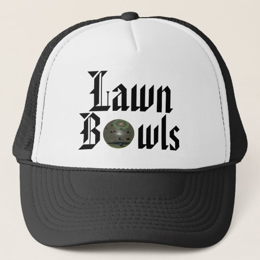 Oud Engels Lawn Bowls tekst ontwerp, Trucker Pet (Voorkant)