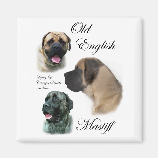 Oud Engels Mastiff Gifts Magneet (Voorkant)