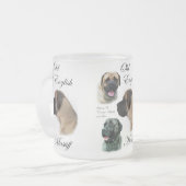 Oud Engels Mastiff Gifts Matglas Koffiemok (Voorkant links)