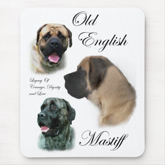 Oud Engels Mastiff Gifts Muismat (Voorkant)