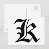 Oud Engels met K-tekst Briefkaart (Voorkant / Achterkant)