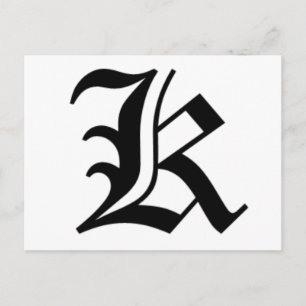 Oud Engels met K-tekst Briefkaart