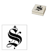 Oud Engels Monogram  Letter S Rubberstempel (Gestempeld)