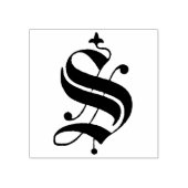 Oud Engels Monogram  Letter S Rubberstempel (Afrduk)