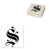 Oud Engels Monogram Letter S Rubberstempel (Gestempeld)