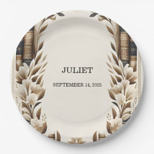 Oud Engels Retro Book Club Hoesje Vrijgezellenfees Papieren Bordje