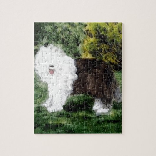 Oud Engels Schepdog Painting Legpuzzel (Verticaal)