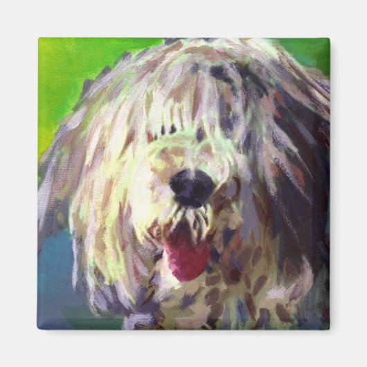 Oud Engels Sheep Dog Magneet (Voorkant)