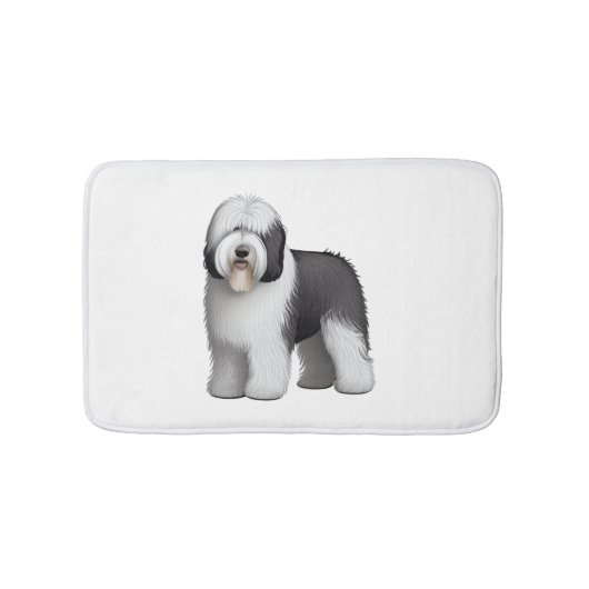 Oud Engels Sheepdog 10 Badmat (Voorkant)