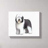 Oud Engels Sheepdog 10 Canvas Afdruk (Voorkant)
