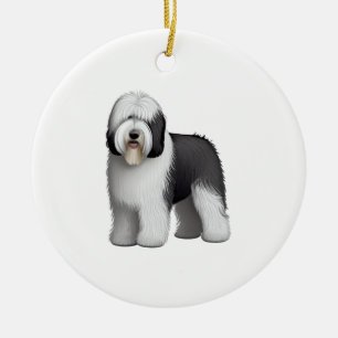 Oud Engels Sheepdog 10 Keramisch Ornament