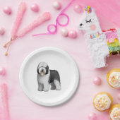 Oud Engels Sheepdog 10 Papieren Bordje (Feest)