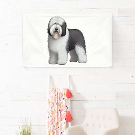 Oud Engels Sheepdog 10 Spandoek (Insitu)